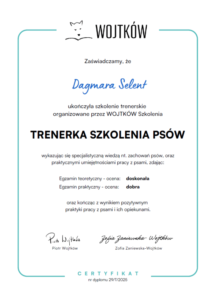 Trenerka szkolenia psów Dagmara Selent